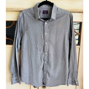 EUC UNTUCKit men's patterned gray long sleeve slim fit button-up shirt | Size L